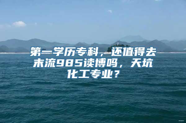 第一学历专科，还值得去末流985读博吗，天坑化工专业？