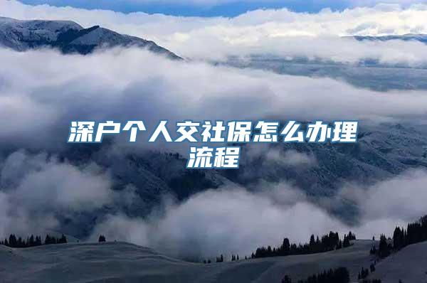 深户个人交社保怎么办理流程