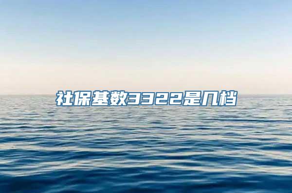 社保基数3322是几档
