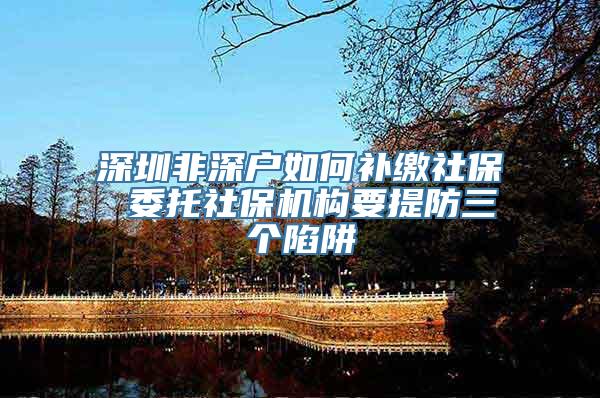 深圳非深户如何补缴社保 委托社保机构要提防三个陷阱