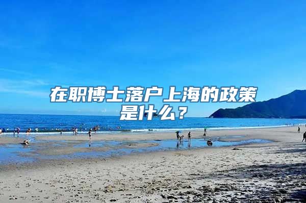 在职博士落户上海的政策是什么？