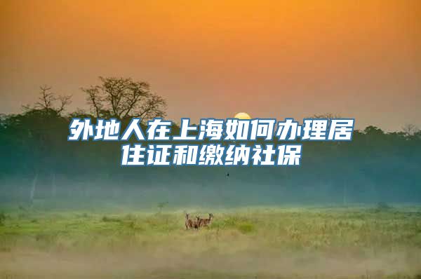 外地人在上海如何办理居住证和缴纳社保