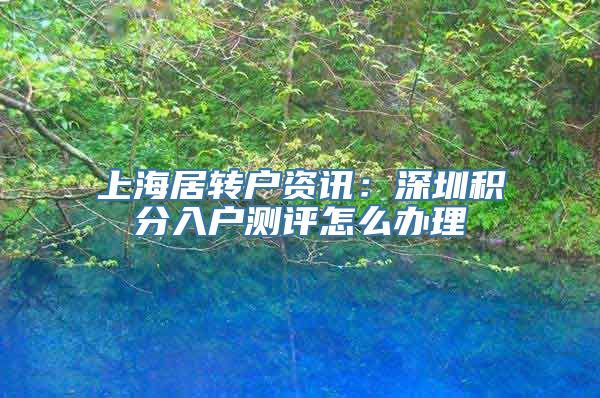 上海居转户资讯：深圳积分入户测评怎么办理