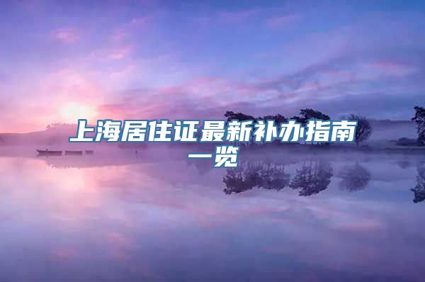上海居住证最新补办指南一览