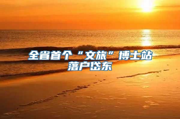 全省首个“文旅”博士站落户岱东