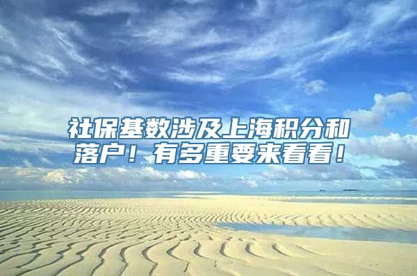 社保基数涉及上海积分和落户！有多重要来看看！