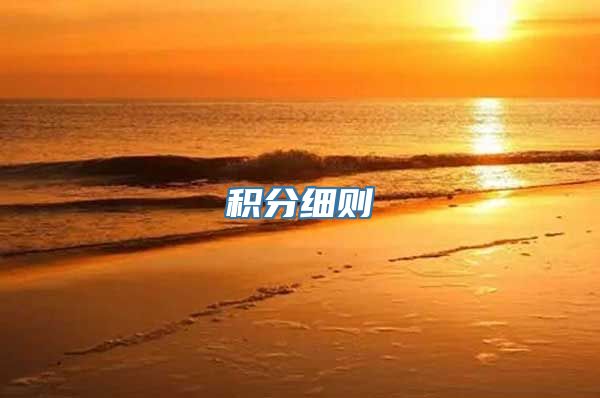 积分细则