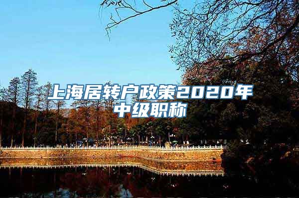 上海居转户政策2020年中级职称