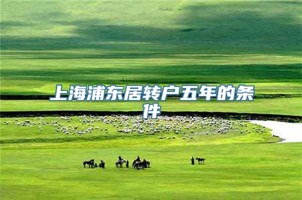 上海浦东居转户五年的条件
