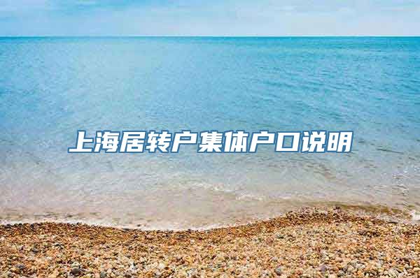 上海居转户集体户口说明