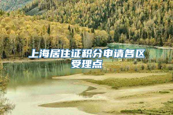 上海居住证积分申请各区受理点