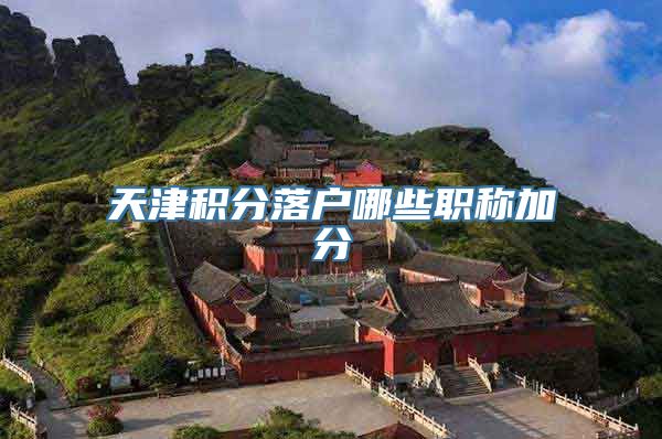 天津积分落户哪些职称加分
