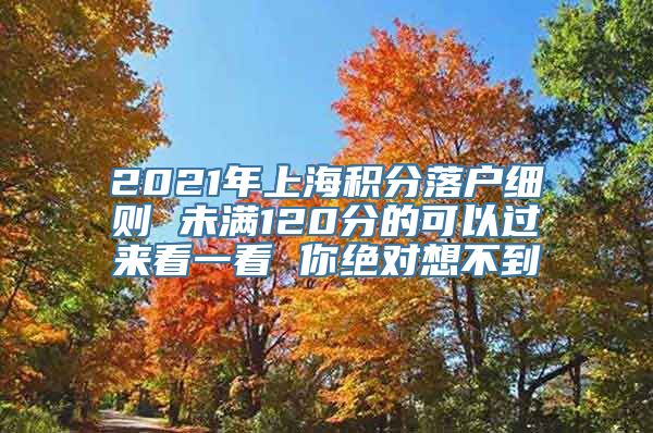 2021年上海积分落户细则 未满120分的可以过来看一看 你绝对想不到